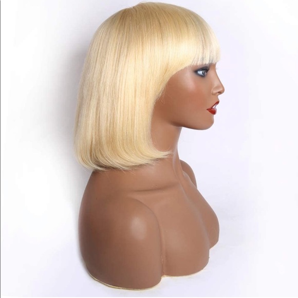 613 Blond Wig 100% Remy Human Hair 12” - Picture 4 of 8